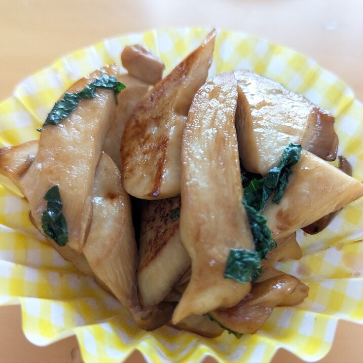 お弁当の隙間おかず☆エリンギと大葉のポン酢炒め